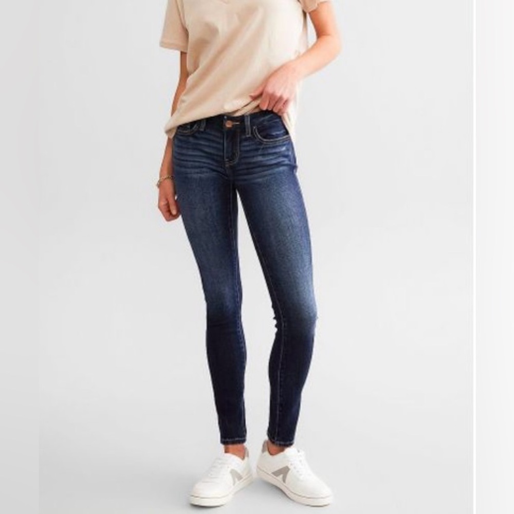 🔥Express Stella Skinny Low Rise Denim Blue Jeans 👖 in Size 00R